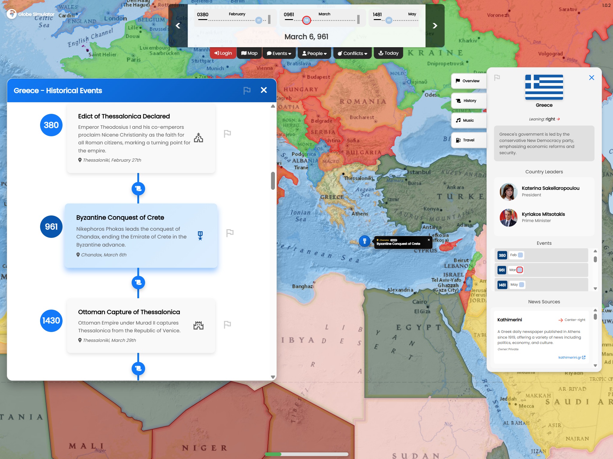 Country History Screenshot