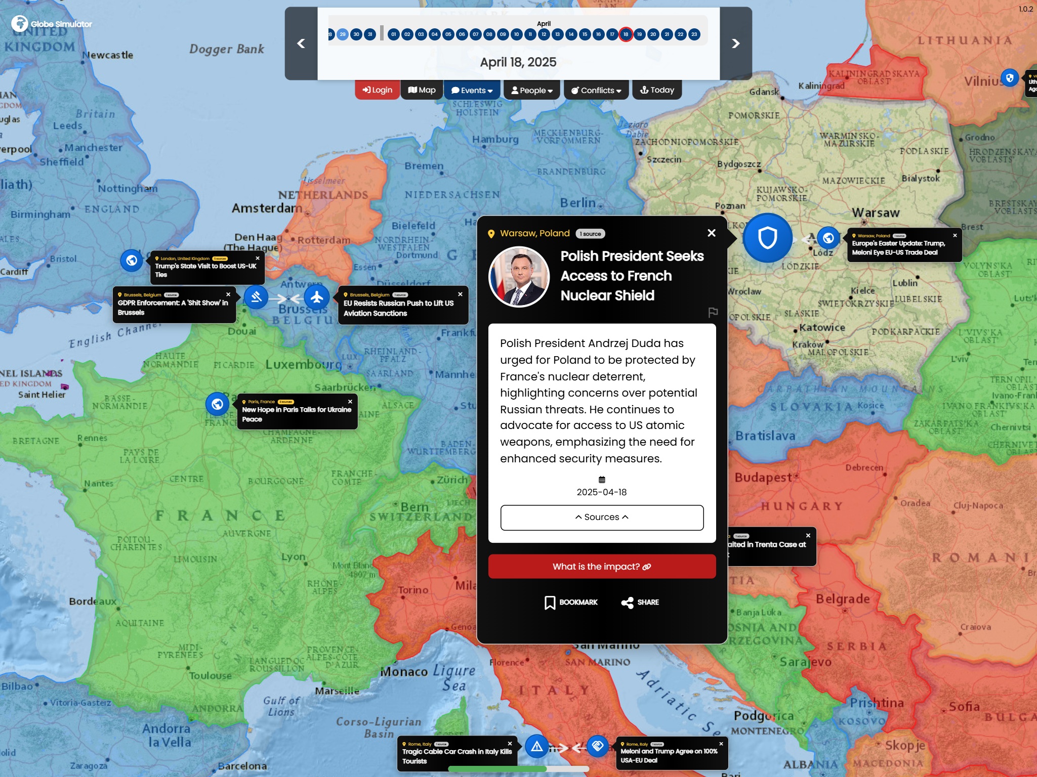 News Aggregation Screenshot