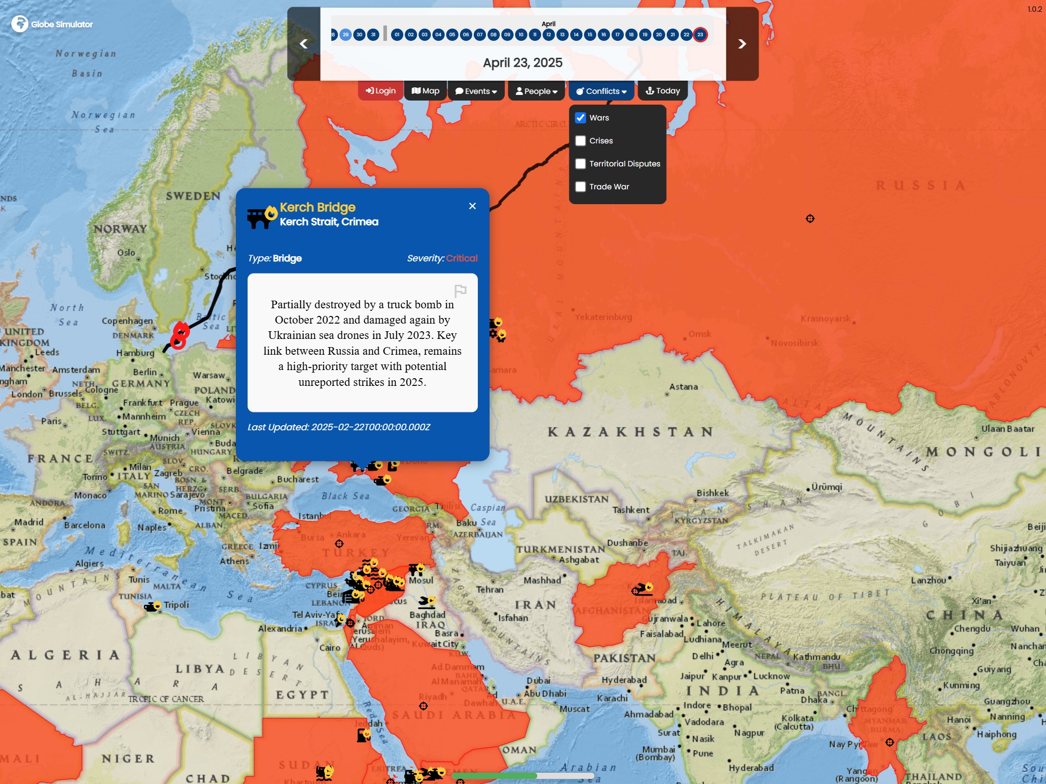 Historical Conflicts Screenshot